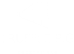 Truffle Pig Logo transparent-white
